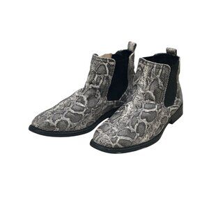 Mens Steve Madden Snakeskin Ankle Boots. Size 9. Elastic sides
